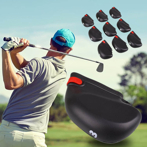 Putter Head Cover 9Pcs Golf Club Head Covers Iron Putter Protective Case Covers Set Neoprene for Golf Sports