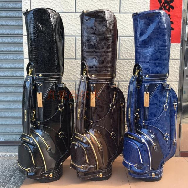 2017 men fashion bear golf bag limit sale brand golf ball bag free shipping stand pu club bag