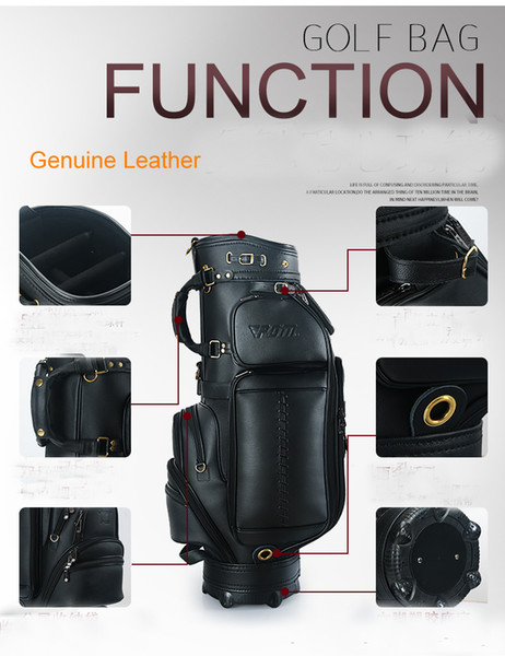 The newest men BRAND professional genuine leather golf bag limit sale golf ball bag free shipping golf bags golf cart bag