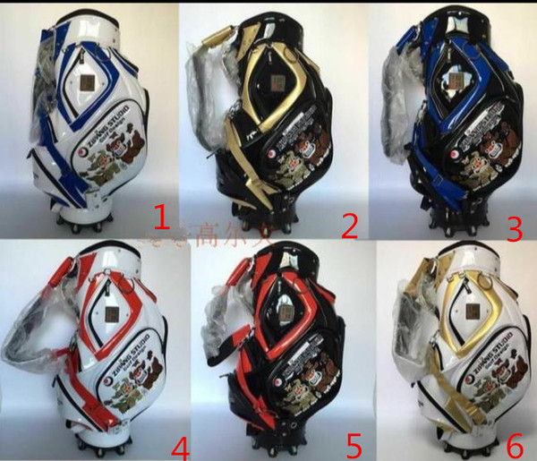 limited sale zipang golf cart bag lion golf club bag light pu leather unisex golf ball bag sports environmental protection