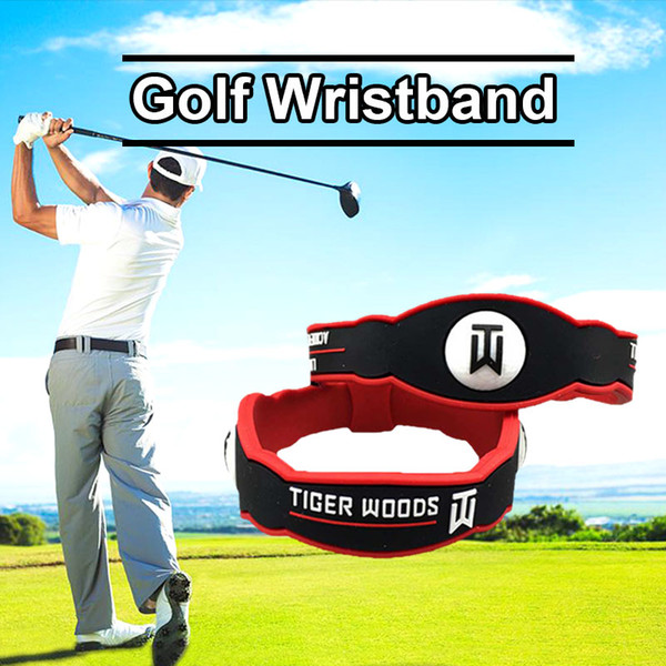 Wholesale Golf Silicone Bracelet Black and Red Color T Woods Energy Golf Wristband For Men&Women Training Aids Accessories MJ
