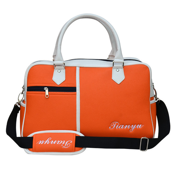 Golf Clothing Bag Men Travel Package Lichee Pattern Ball Wrap Multi Function High Capacity Water Proof Nylon Orange 99ty C1