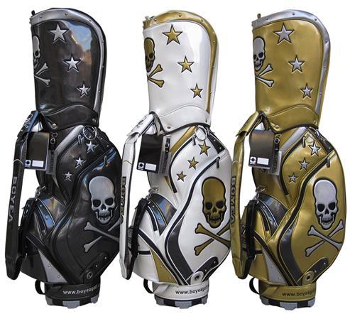 free shipping 2018 limited sale skull golf bag pu leather men original golf ball bag for club waterproof club bag