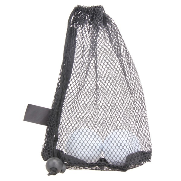 Black Nylon Mesh Net Bag Pouch Golf Tennis 15 Balls Holder Hold Ball Closure Training Aid