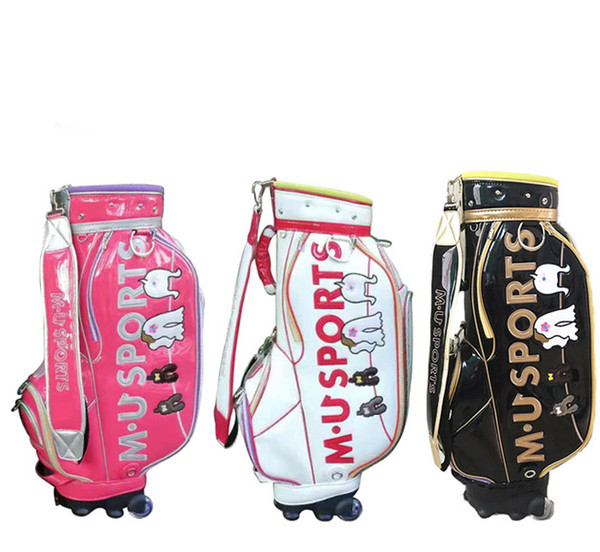 MU Golf bag Leather golf caddy bag high grand golf cart bags 3colors