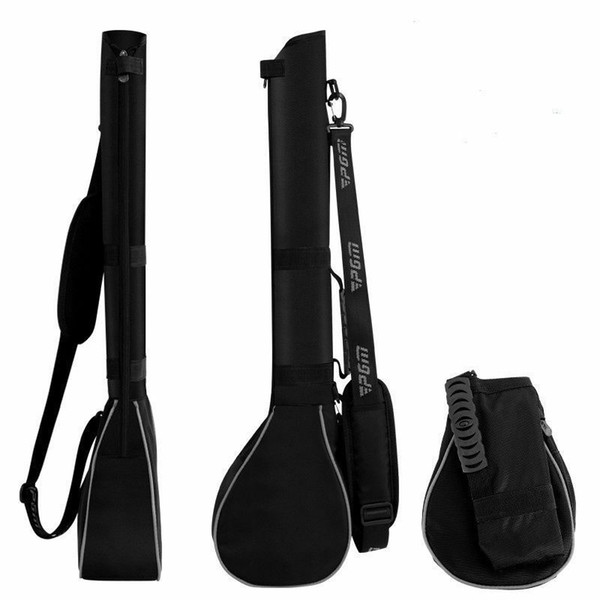 Golf Gun Carry Pencil Bag Sunday Flight Cover Folding Range Travel Lightweight Case Capacity Packed 3 clubs Foldable