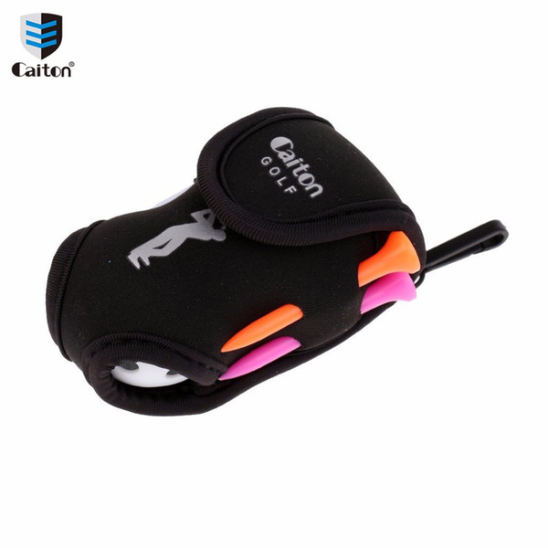 Caiton protable golf ball bag holder pouch small waist storage pack Includes 2 Ball and 4 Tees