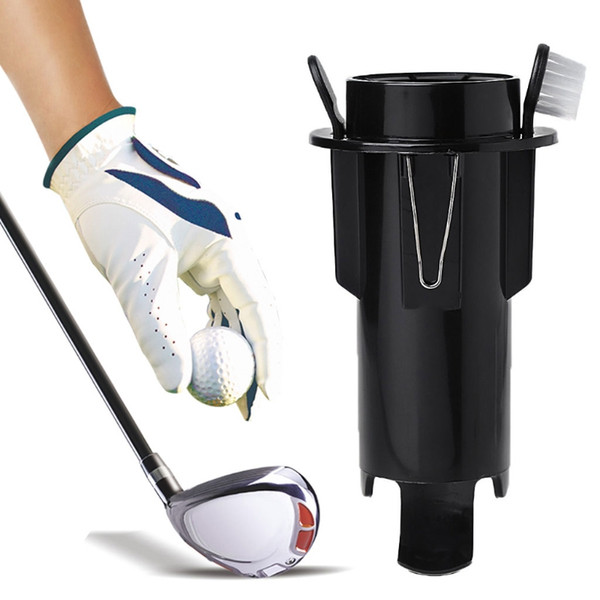 Golf Ball Tee Holders Clip Caddy Brush Divot Portable Storage Box Cleaning Plastic Tools