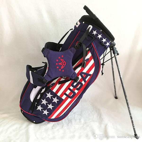 Ultra-light USA Flag Golf Stand Bag Nylon Golf Bag Good Quality Golf Caddy Bag