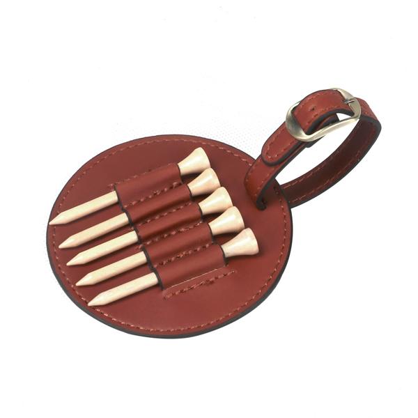 Tourbon Golf Tees Holder Carry Pouch Real Leather Clip Sport Equipment Accessory