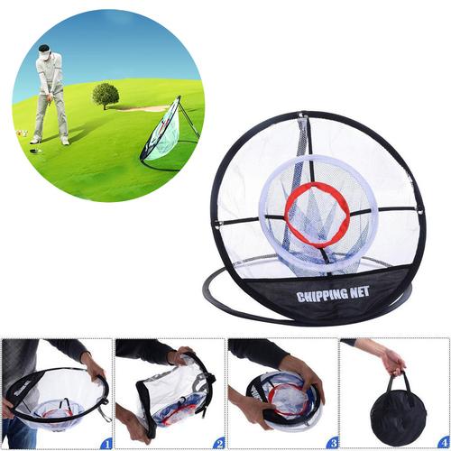 Portable Pop up Golf Chipping Pitching Practice Net Outdoor/Indoor Training Aid Tool Metal Memory Storage Easy Foldable with Carry Bag
