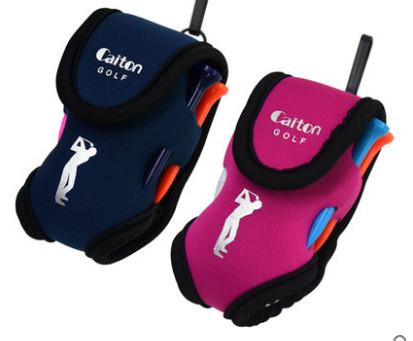 Mini Golf Ball Holder Waist Bag With Hook Diving Cloth Elastic Pouch + 2 Balls + 4 Tees Golfs Accessories Golfers Gifts