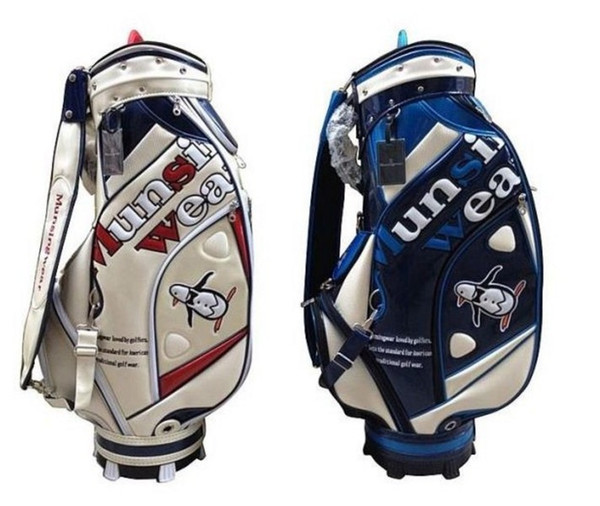 Men golf bag Crystal PU Leather golf cart bag munsing wear golf caddy bag