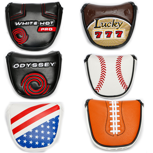Golf Mallet Head Cover Putter Cover with Magnetic Closure Golf Headcover 6 colour to choose Free Shipping