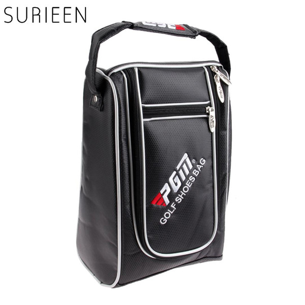 SURIEEN Black Golf Shoes Bag Nylon Fabric Golf Shoes Package Waterproof Outdoor Sports Bag High-grade Waterproof Bags