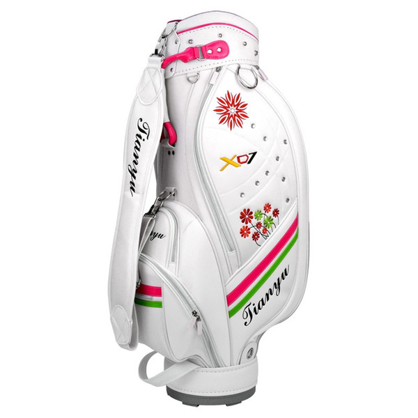 Women Standard Ball Golf Travel Bag Stand Caddy Airbag Flight Aviation Package Ladies Sweet Multifuncation Golf Bags D0641