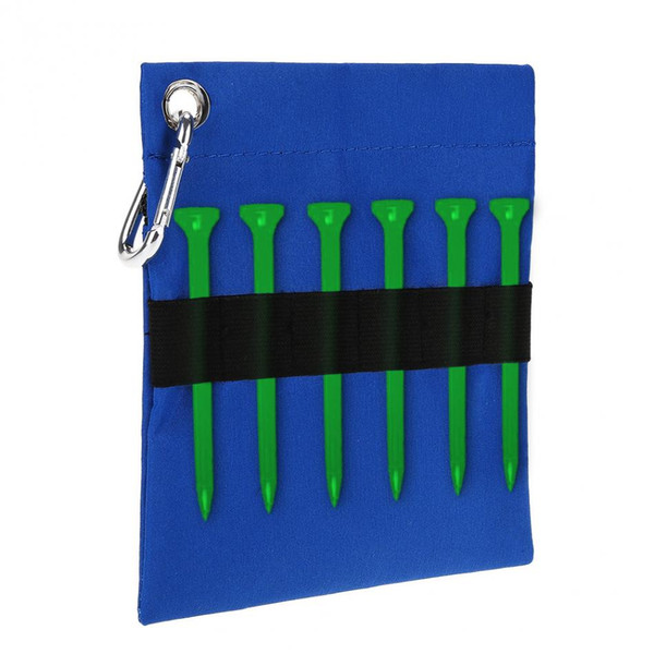 Outdoor Golf Tee 16*14cm Nylon Storage Bag Holder Golf Ball With Zipper Hook Accessories