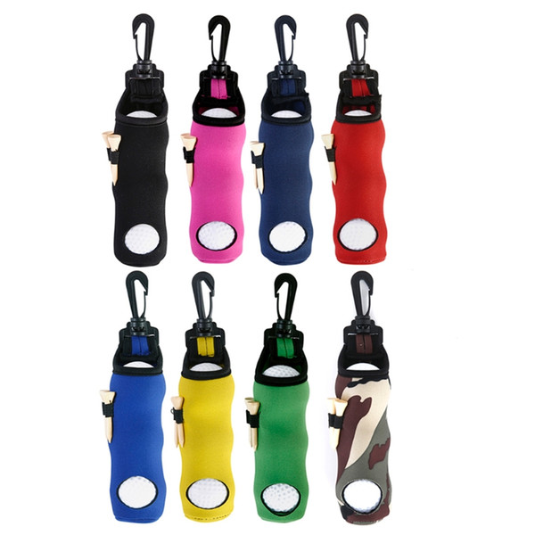 Neoprene Golf Ball Bag Holder Carrying Storage Swivel Belt Clip Waist Pouch Gift