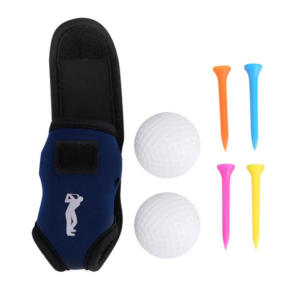 Small Golf Ball Bag Holder with Ball & Golf Tees Nails Set Small Waist Pouch Package Accessories Training Aids