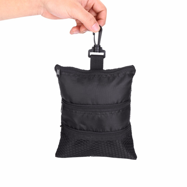 Mini Portable Golf Ball Bag Small Golf Ball Bag Holder Pouch Multi-Pocket Black Zipper Handbag Aid Tool Accessories