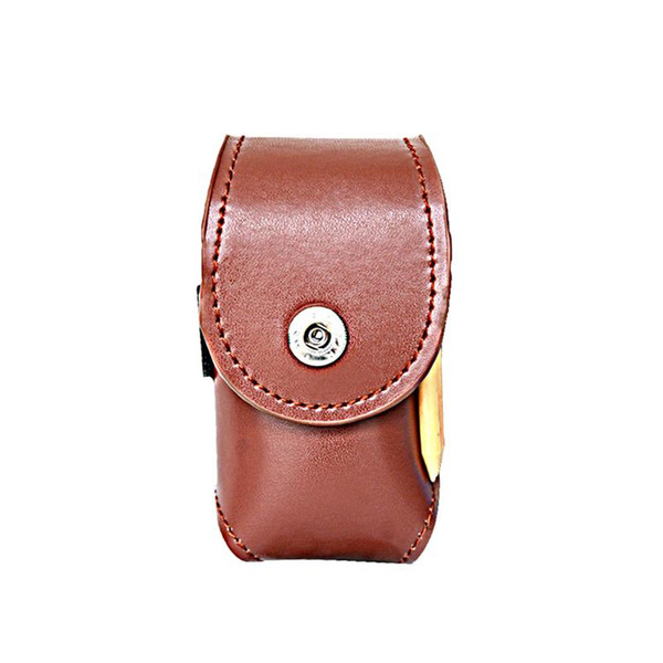 Mini Leather Golf Ball Holder Bag Pocket Golf Accessories Bags Tools Package (Brown)