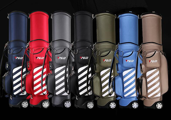 PGM Retractable Golf Clubs Bag with Wheel New Designed Golf clubs Bag / Travelling Aviation Bag Hard Nylon