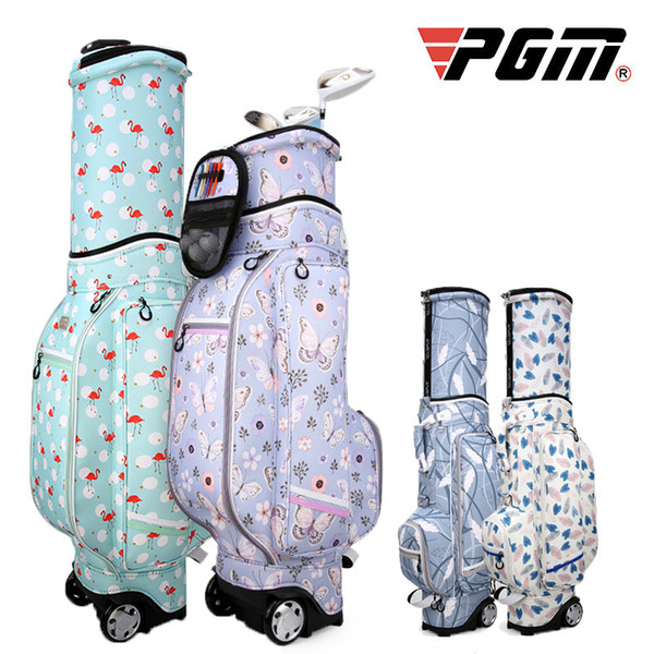 Pgm Golf Standard Bag Ladies Printing Waterproof Golf Bags Multi-Purpose Large Capacity Travel Bags With Wheels D0476