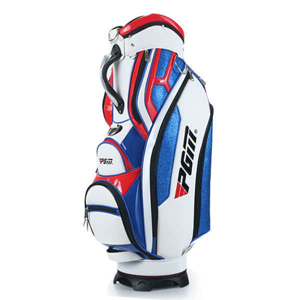 PGM Golf Standard BagSport 13Clubs Package Outdoor Men Golf Ball Staff Bag Professional Leather PU Bag Cart Snake Lines