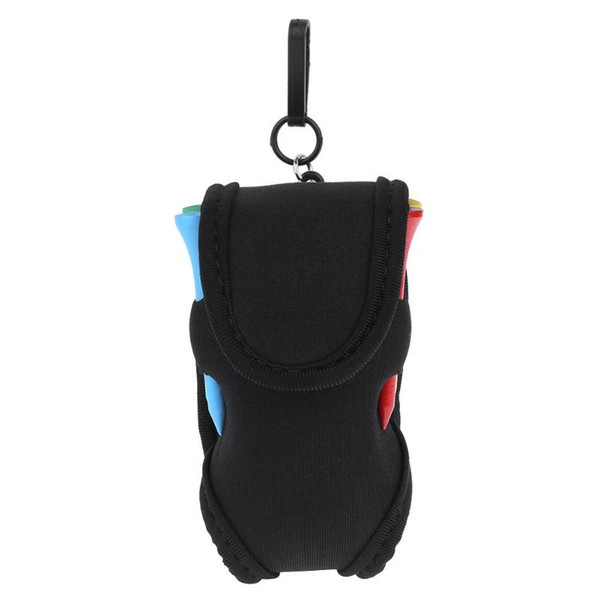 Mini Portable Golf Ball Holder Bag SBR Neoprene Waist Pack with 4 Tees+ 2 Hollow Plastic Balls Storage Bag Golf Accessories