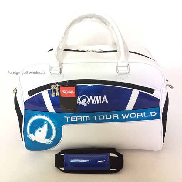 New honma golf boston bag men and women Sports Travel bag High-end Crystal PU leather Golf clothes bag