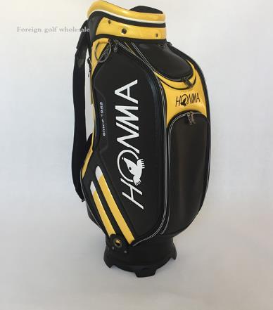 happy year fashion men golf bags 3 colors pu leather golf cart bag sports stand ball bag free shipping