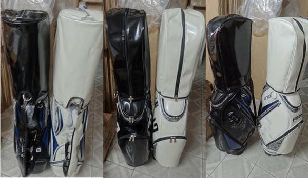 Delivery fast! limited sale standard ball bag full 2016 brand fashion golf bag men golf clubs ball bag pu white black 2016 golf cart bags