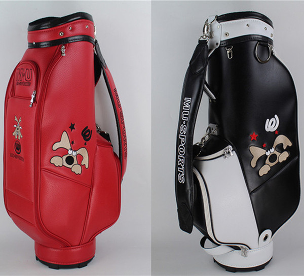 MU Golf Bag High Quality PU Golf Stuff Bag M.U Sport Golf Cart Bag Red Black 2Colors