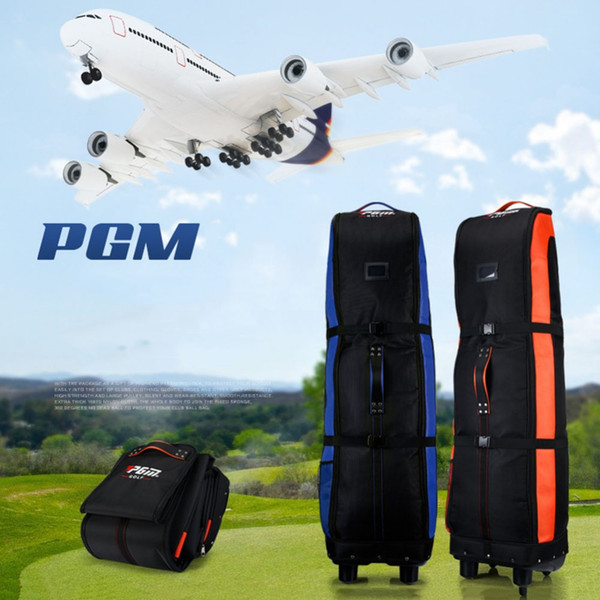 PGM Golf Aviation Bag Portable Golf Air Package Golf Folding Bag Travel Bag Cover with Wheels and Base
