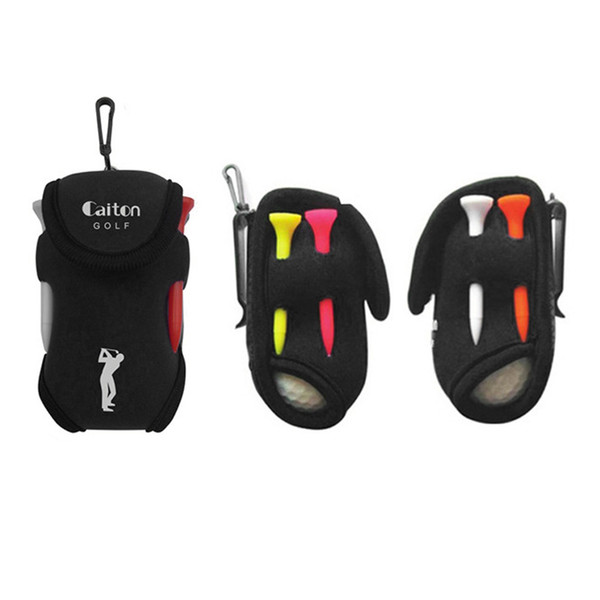 Newly Mini Golf Ball Holder Waist Bag With Hook Diving Cloth Elastic Pouch + 2 Balls + 4 Tees Golfs Accessories Golfers Gifts