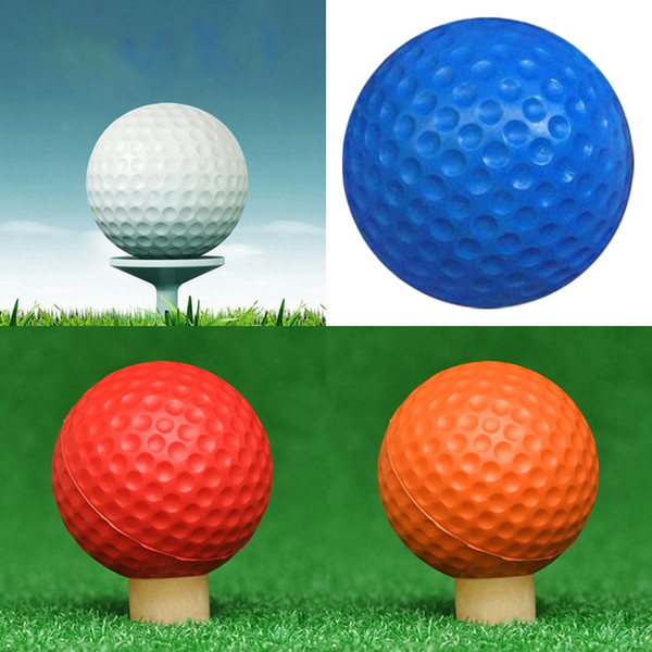 New Golf Ball PU Foam Sports Elastic Light Indoor Outdoor Training Practice Mixed Colour Sponge GGA282 300PCS