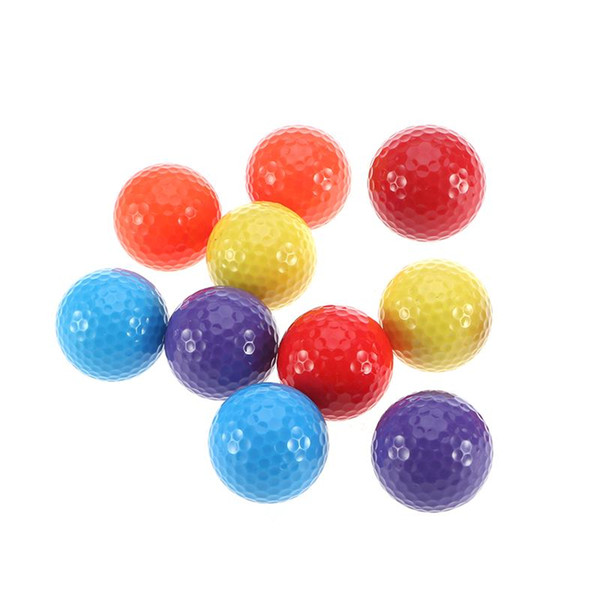 10pcs Golf Balls Game Toy Balls Indoor Outdoor Practice for Kids Children (Random Color)