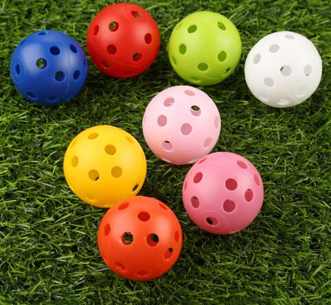 Top Quality 100Pcs 41mm Golf Training Balls Plastic Airflow Hollow with Hole Golf Balls Outdoor Practice Golf Accessories