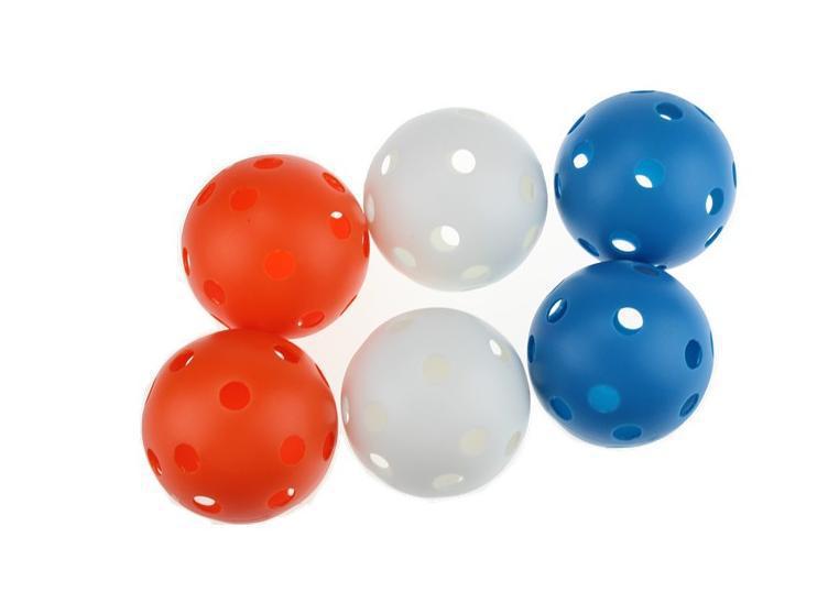 Hot Selling Plastic Colorful Wiffle Ball Floorball 72mmx50pcs with Airflow Ball Hollow Indoor Practice ball
