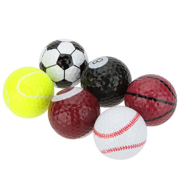 Wholesale Golf Balls Novel Double Ball Two Piece Ball Golf Equipment football basketball tableTennis Baseball 6pcs/bag