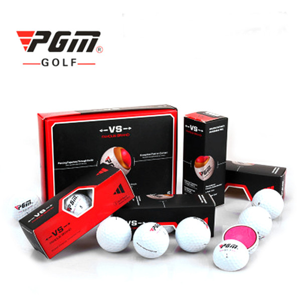 Original PGM Golf Ball Three-layer Match Ball Gift Box Package Golf Set 12pcs Set 3pcs Game Use