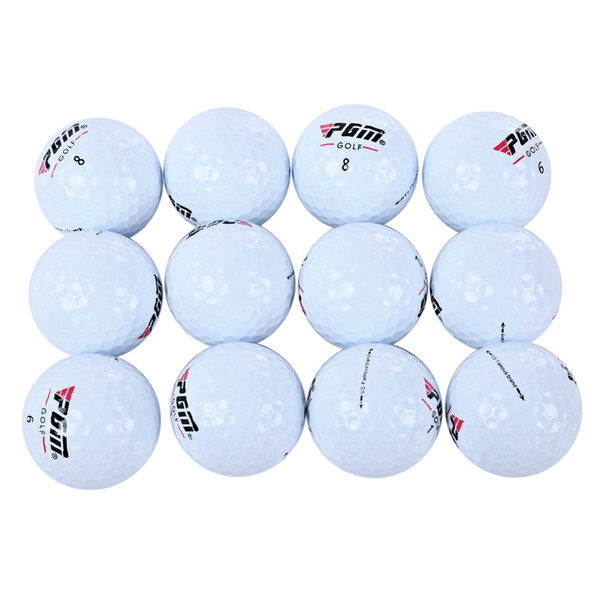PGM 12pcs Three Layer Golf Game Ball for Practice Soft and durable cover for better greenside feel