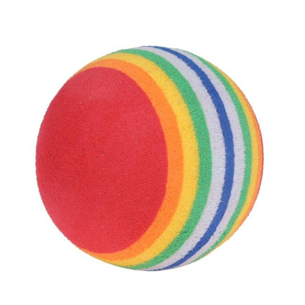 FishSunday5Pcs/Pack Rainbow Stripe Foam Sponge Golf Balls Swing Practice Training AidsM1-05 July06