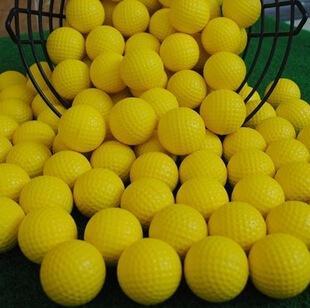 New golf Balls Soft Indoor Practice PU Yellow Golf Balls Training Aid Wholesale Golf Pelotas H705