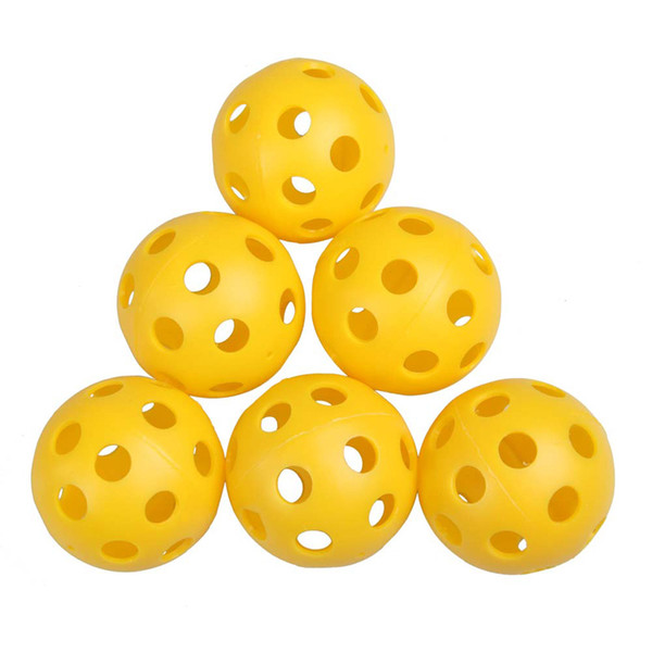 New 50Pcs Plastic Whiffle Airflow Hollow Golf Practice Training Sports Balls Golf Acccessories EA14