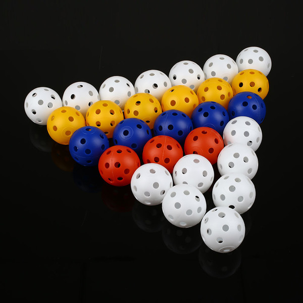 Wholesale- 50Pcs Plastic Airflow Hollow Golf Practice Training Balls Golf Accessories