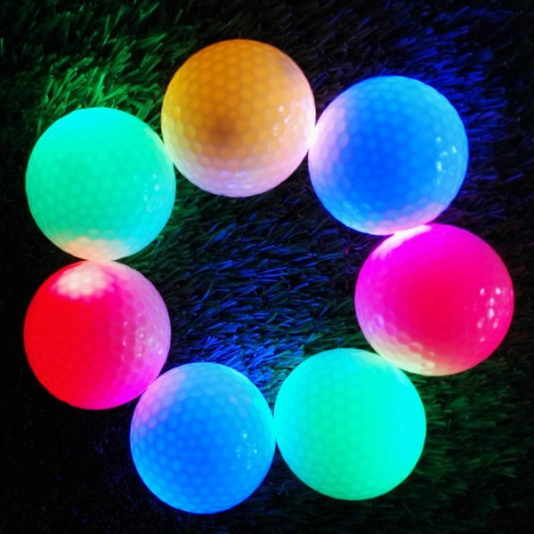 Wholesale- 2Pcs Night Tracker Flashing Light Glow Golf Balls LED Electronic Golfing New Arrival