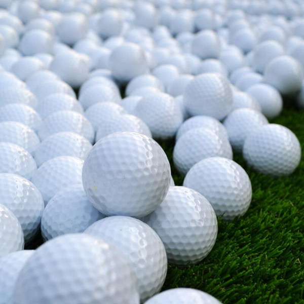 Wholesale Outdoor Sport Golf Game Training Match Practice Rubber Two Layers High Grade Golf Ball White Free Shipping