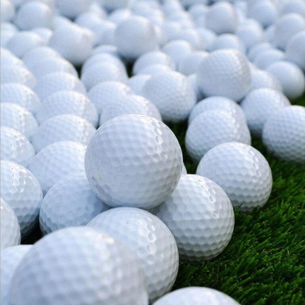Free Shipping White Golf Game Sports Training Match Practice Rubber Ball Double Layers High Grade Golf Balls