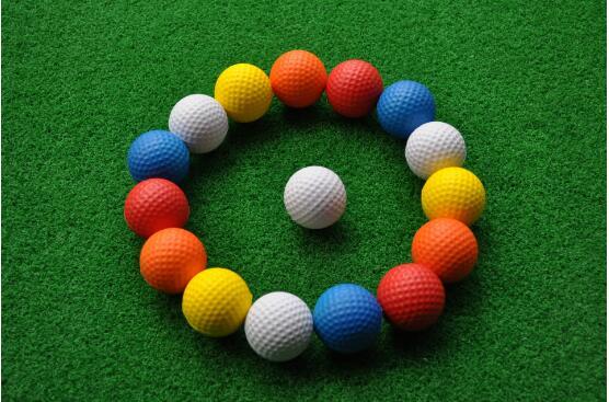 New golf PU sponge ball indoor practice ball Five color optional also applies to children